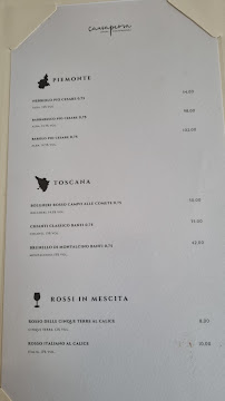 Carte du Causapersa - Officina Enogastronomica à Monterosso al Mare