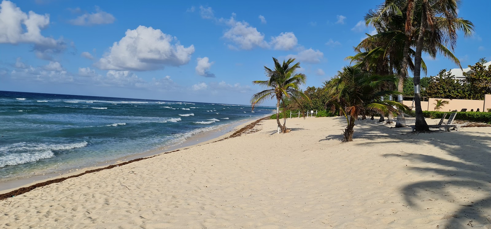 Foto di Conch Point beach con una superficie del piccoli ciottoli neri