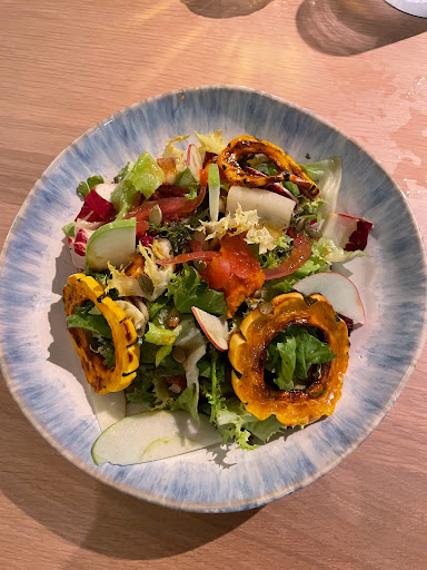 Beautiful composed salad with every element perfectly tuned for texture and taste. My highest compliments to the chef and staff.