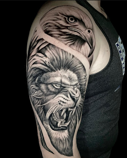 Explore small bee tattoo ideas, creative tattoo ideas in Charlotte, available at Canvas Tattoo & Art Gallery