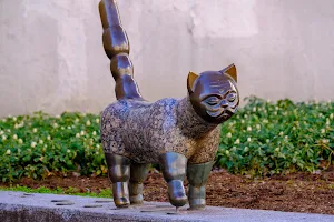 Sculpture " Cat with a Face of a Gentleman " image