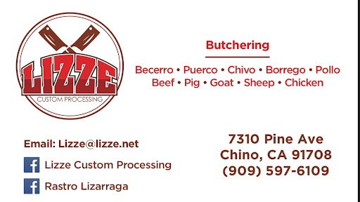 Meat Wholesaler «Lizze Custom Processing», reviews and photos, 7310 Pine Ave, Chino, CA 91708, USA