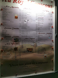 Restaurant Au Royal Couscous à Les Pavillons-sous-Bois - menu / carte