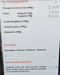 Menu du OLA' Restaurant - Rôtisserie à Miramont-de-Guyenne