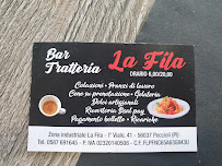 Menu du Bar Trattoria e Pizzeria La Fila à Peccioli