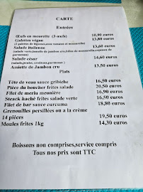Menu / carte de La Grenouille Gourmande à Saint-Rémy
