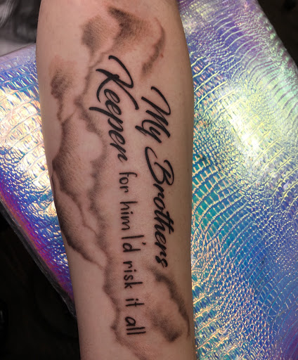 Explore i love you tattoo ideas, creative tattoo ideas in Mckinney, available at Borrowed Time Fine Art Gallery Tattoo Shop