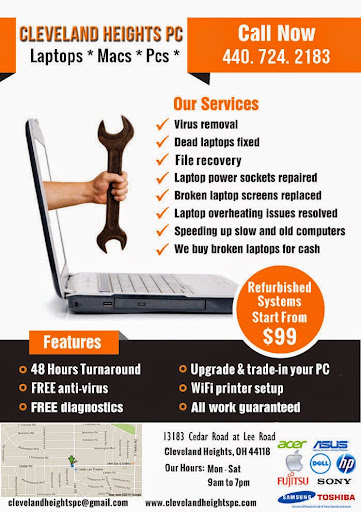 Computer Repair Service «Cleveland Heights PC», reviews and photos, 13183 Cedar Rd, Cleveland Heights, OH 44118, USA