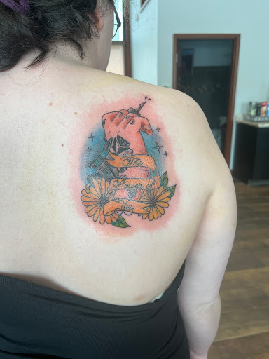 Explore finger print heart tattoo ideas, creative tattoo ideas in Fountain, available at United Tattoo