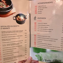 Le Lys d'Or à Paris menu