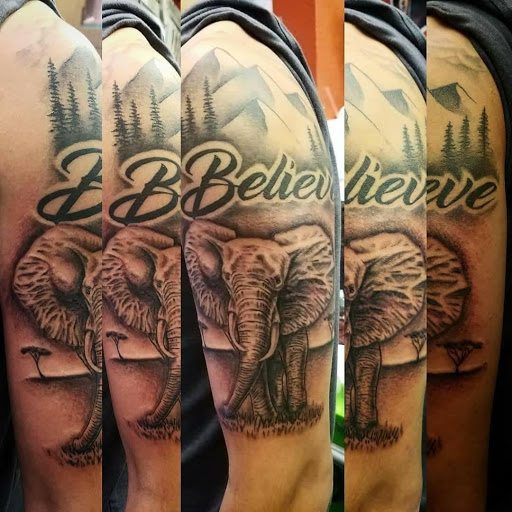 Explore american traditional chest tattoo ideas, creative tattoo ideas in Roanoke, available at Saint Cecilias Art Studio