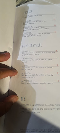 Pizzeria Pizzeria Aqua & Farina à Sperlonga (le menu)