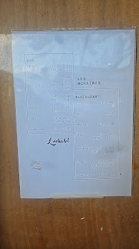 Menu / carte de Restaurant l'Échatel à Lens-Lestang