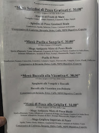 Menu du Ristorante Pizzeria VALDISOGNO degli Aregai à Santo Stefano al Mare