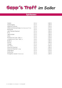 Sepp’s Treff im Soller à Hörgertshausen carte