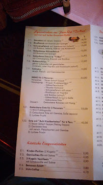 Carte du China Restaurant Chiang Du à Heiligenhafen