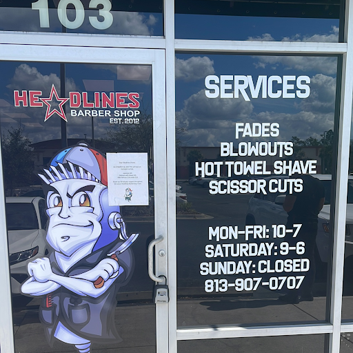 Barber Shop «Headlines Barber Shop», reviews and photos, 6431 E County Line Rd #103, Tampa, FL 33463, USA