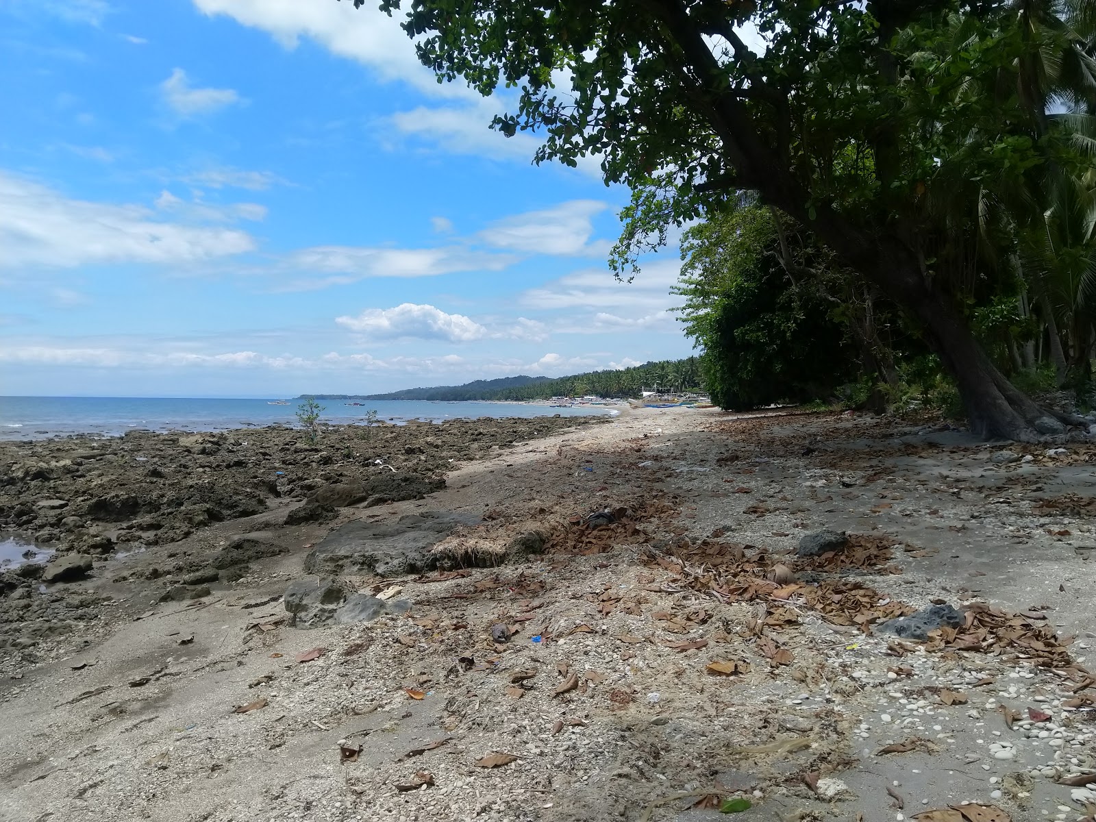 Giligaon Beach的照片 带有灰沙表面