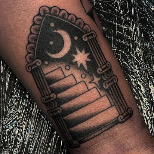 Explore name tattoo ideas for men, creative tattoo ideas in Atlanta, available at Big Cat Tattoo