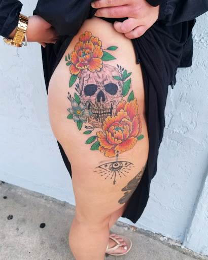 Explore dark aesthetic tattoo ideas, creative tattoo ideas in Wilmington, available at Jade Monkey Tattoo