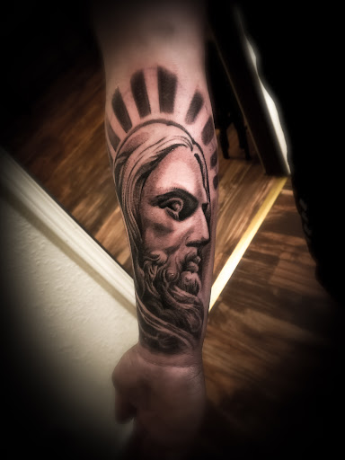 Explore mens western tattoo ideas, creative tattoo ideas in Sheridan, available at BlackbearInk Studio LLC