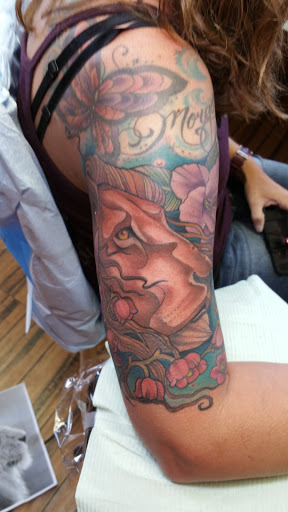 Explore tattoo ideas for shoulder woman, creative tattoo ideas in Green Bay, available at Skinny Buddha Tattoo