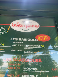 Menu du Le Kiosque à Pizzas à Martres-Tolosane
