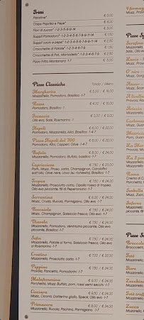 Pizzeria Pizzeria Serafina à Terracina (la carte)