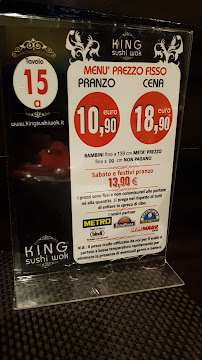 King Sushi Wok à Tivoli carte