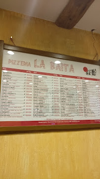 Menu du Pizzeria La Baita à Assemini