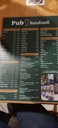 PubSandizell à Schrobenhausen menu