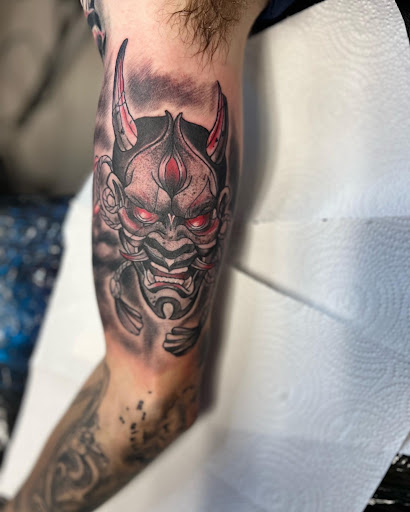 Explore tattoo ideas for men thigh, creative tattoo ideas in Conowingo, available at In Bloom Tattoo