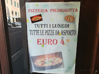 Menu / carte de La Piedigrotta - via Canevari à Genoa