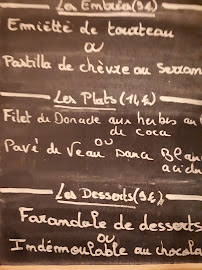 Auberge à L'Escargot à La Châtre menu