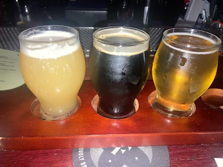 Craft beer at a brewery in Portland Oregon