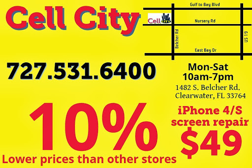 Cell Phone Store «CELL CITY», reviews and photos, 1482 S Belcher Rd, Clearwater, FL 33764, USA