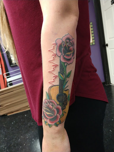 Explore forearm tattoo name ideas, creative tattoo ideas in Spartanburg, available at The Gallery Tattoo Shop Spartanburg