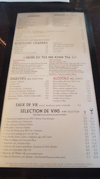 Café du Rendez-Vous à Paris menu