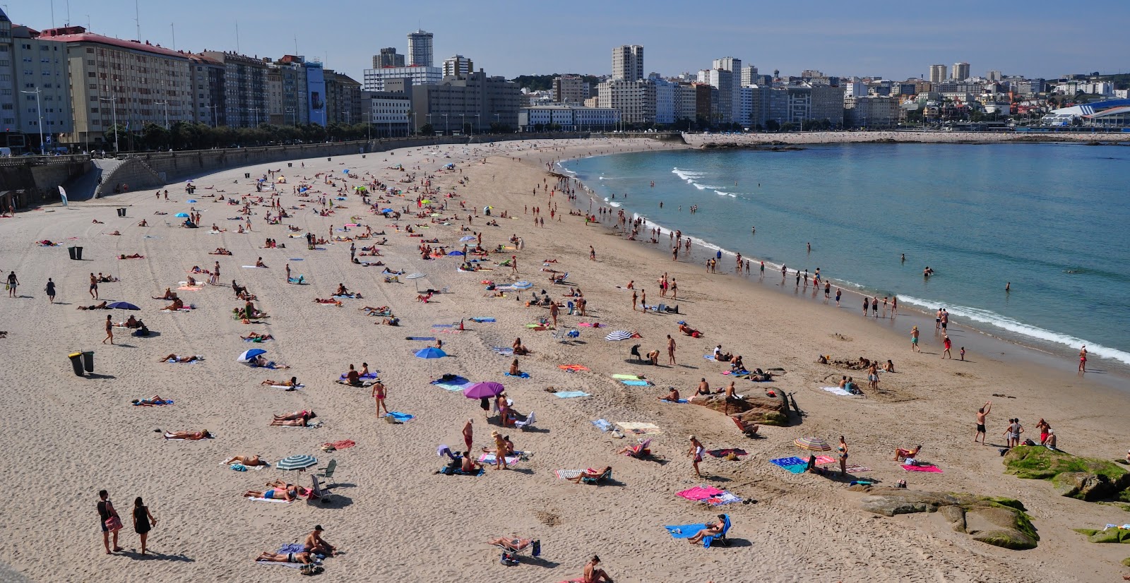 Photo of Playa del Orzan with white fine sand surface