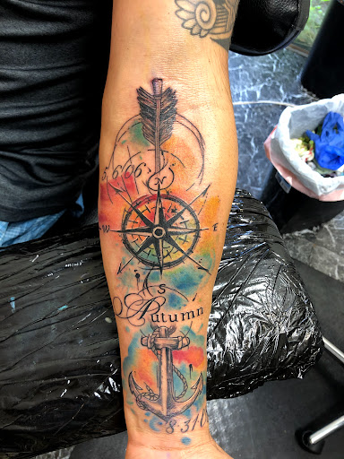 Explore mechanic tattoo sleeve ideas, creative tattoo ideas in Sarasota, available at SEVEN SINS Tattoo Studio