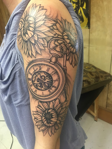 Explore shoulder tattoo ideas men, creative tattoo ideas in Centre, available at Leftys
