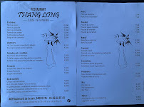 Menu / carte de Thang Long Restaurant à Pau
