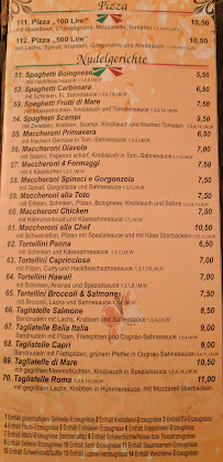 Pizzeria Lire à Hamm - menu / carte