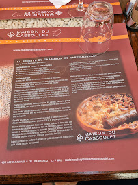 Restaurant - La Maison du Cassoulet à Castelnaudary menu