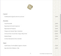 Kanpai Fusion Sushi Douro Marina à Vila Nova de Gaia menu