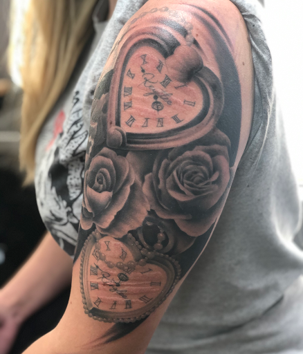 Explore small alice in wonderland tattoo ideas, creative tattoo ideas in Huntington, available at Golden Dagger Tattoos and Piercings
