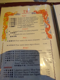 Restaurant au Pékin à SAVERNE à Saverne menu