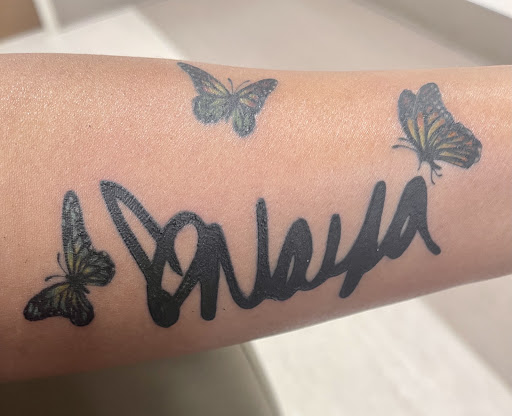 Explore moms name tattoo ideas for men, creative tattoo ideas in San Diego, available at Inkfinite Artistry