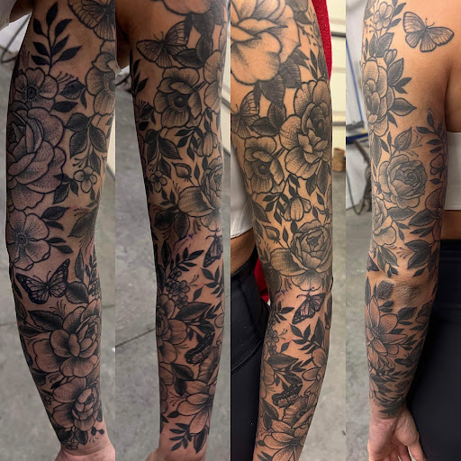 Explore upper back tattoo cover up ideas, creative tattoo ideas in Gadsden, available at Old School Ink Electric Tattooing