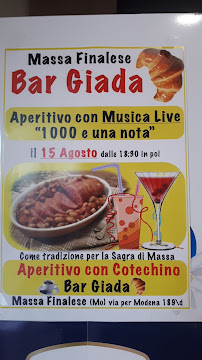 Menu / carte de Bar Giada à Massa Finalese